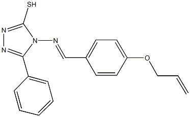 4-{[4-(allyloxy)benzylidene]amino}-5-phenyl-4H-1,2,4-triazol-3-yl hydrosulfide Struktur