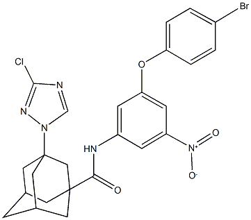 351166-21-7 N-{3-(4-bromophenoxy)-5-nitrophenyl}-3-(3-chloro-1H-1,2,4-triazol-1-yl)-1-adamantanecarboxamide