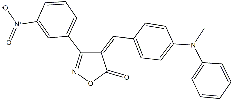 3-{3-nitrophenyl}-4-[4-(methylanilino)benzylidene]-5(4H)-isoxazolone Structure