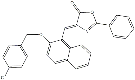 351188-87-9 4-({2-[(4-chlorobenzyl)oxy]-1-naphthyl}methylene)-2-phenyl-1,3-oxazol-5(4H)-one