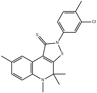 2-(3-chloro-4-methylphenyl)-4,4,5,8-tetramethyl-4,5-dihydroisothiazolo[5,4-c]quinoline-1(2H)-thione|