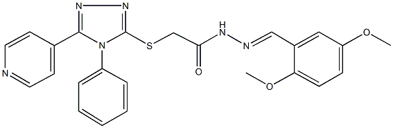 351213-61-1 N'-(2,5-dimethoxybenzylidene)-2-{[4-phenyl-5-(4-pyridinyl)-4H-1,2,4-triazol-3-yl]sulfanyl}acetohydrazide