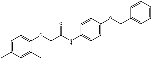 N-[4-(benzyloxy)phenyl]-2-(2,4-dimethylphenoxy)acetamide,351223-07-9,结构式