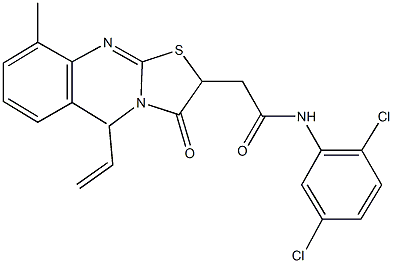 2-{3-allyl-2-[(2,6-dimethylphenyl)imino]-4-oxo-1,3-thiazolidin-5-yl}-N-(2,5-dichlorophenyl)acetamide 化学構造式