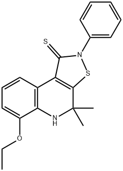 6-ethoxy-4,4-dimethyl-2-phenyl-4,5-dihydroisothiazolo[5,4-c]quinoline-1(2H)-thione|