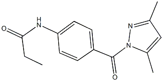 N-{4-[(3,5-dimethyl-1H-pyrazol-1-yl)carbonyl]phenyl}propanamide Structure