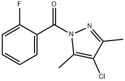 4-chloro-1-(2-fluorobenzoyl)-3,5-dimethyl-1H-pyrazole,351332-84-8,结构式