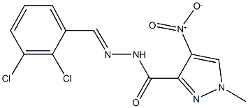 N'-(2,3-dichlorobenzylidene)-4-nitro-1-methyl-1H-pyrazole-3-carbohydrazide,351333-06-7,结构式