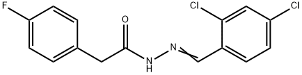 N'-(2,4-dichlorobenzylidene)-2-(4-fluorophenyl)acetohydrazide 化学構造式
