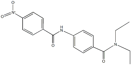 N-{4-[(diethylamino)carbonyl]phenyl}-4-nitrobenzamide Struktur