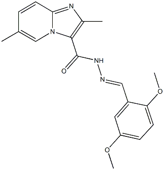 N'-(2,5-dimethoxybenzylidene)-2,6-dimethylimidazo[1,2-a]pyridine-3-carbohydrazide 结构式