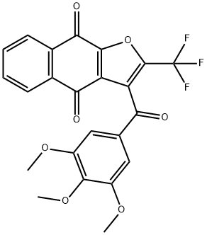 2-(trifluoromethyl)-3-(3,4,5-trimethoxybenzoyl)naphtho[2,3-b]furan-4,9-dione|