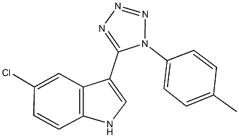 351344-16-6 5-chloro-3-[1-(4-methylphenyl)-1H-tetraazol-5-yl]-1H-indole