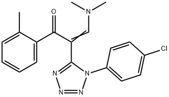 2-[1-(4-chlorophenyl)-1H-tetraazol-5-yl]-3-(dimethylamino)-1-(2-methylphenyl)-2-propen-1-one Structure