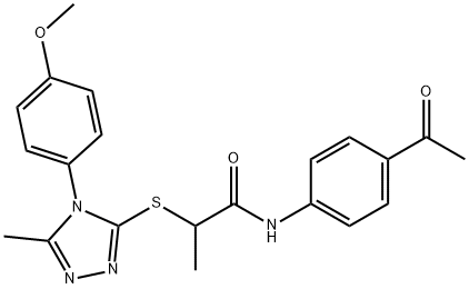 N-(4-acetylphenyl)-2-{[4-(4-methoxyphenyl)-5-methyl-4H-1,2,4-triazol-3-yl]sulfanyl}propanamide|