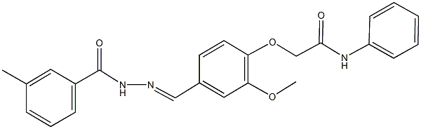 2-{2-methoxy-4-[2-(3-methylbenzoyl)carbohydrazonoyl]phenoxy}-N-phenylacetamide|