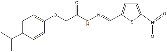 N'-({5-nitro-2-thienyl}methylene)-2-(4-isopropylphenoxy)acetohydrazide Struktur