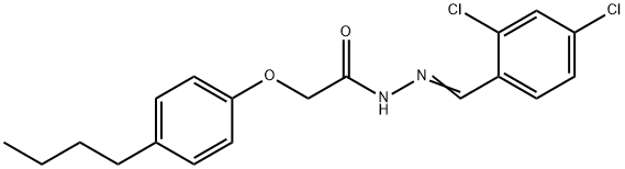 2-(4-butylphenoxy)-N'-(2,4-dichlorobenzylidene)acetohydrazide,351364-93-7,结构式