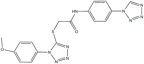 2-{[1-(4-methoxyphenyl)-1H-tetraazol-5-yl]sulfanyl}-N-[4-(1H-tetraazol-1-yl)phenyl]acetamide,351365-38-3,结构式