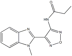N-[4-(1-methyl-1H-benzimidazol-2-yl)-1,2,5-oxadiazol-3-yl]propanamide,351365-49-6,结构式