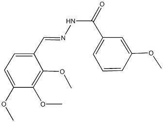 3-methoxy-N'-(2,3,4-trimethoxybenzylidene)benzohydrazide Struktur
