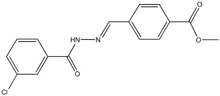 methyl 4-[2-(3-chlorobenzoyl)carbohydrazonoyl]benzoate Struktur