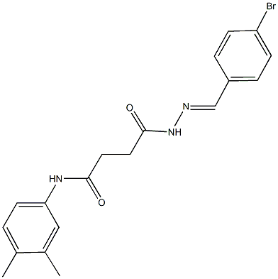 4-[2-(4-bromobenzylidene)hydrazino]-N-(3,4-dimethylphenyl)-4-oxobutanamide Structure