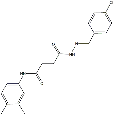 4-[2-(4-chlorobenzylidene)hydrazino]-N-(3,4-dimethylphenyl)-4-oxobutanamide Structure