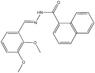 N'-(2,3-dimethoxybenzylidene)-1-naphthohydrazide Structure