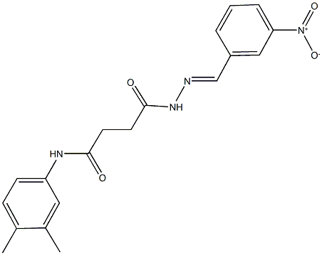 351368-91-7 N-(3,4-dimethylphenyl)-4-(2-{3-nitrobenzylidene}hydrazino)-4-oxobutanamide