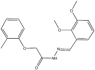 N'-(2,3-dimethoxybenzylidene)-2-(2-methylphenoxy)acetohydrazide 化学構造式