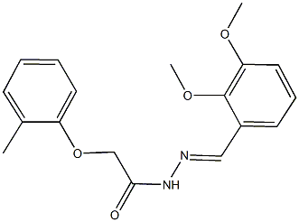 N'-(2,3-dimethoxybenzylidene)-2-(2-methylphenoxy)acetohydrazide Struktur