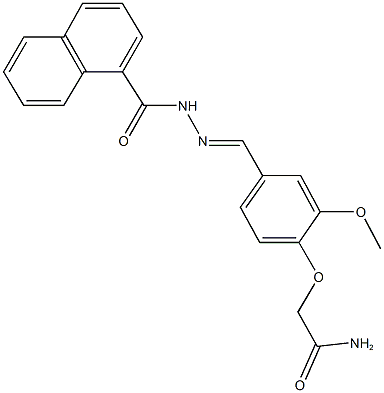 2-{2-methoxy-4-[2-(1-naphthoyl)carbohydrazonoyl]phenoxy}acetamide,351369-56-7,结构式