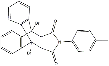 1,8-dibromo-17-(4-methylphenyl)-17-azapentacyclo[6.6.5.0~2,7~.0~9,14~.0~15,19~]nonadeca-2,4,6,9,11,13-hexaene-16,18-dione Structure