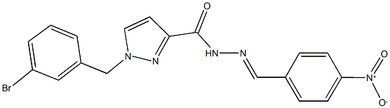 1-(3-bromobenzyl)-N'-{4-nitrobenzylidene}-1H-pyrazole-3-carbohydrazide,351376-64-2,结构式