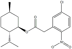 2-isopropyl-5-methylcyclohexyl {5-chloro-2-nitrophenyl}acetate 化学構造式