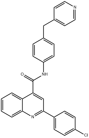 2-(4-chlorophenyl)-N-[4-(4-pyridinylmethyl)phenyl]-4-quinolinecarboxamide Structure