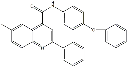 6-methyl-N-[4-(3-methylphenoxy)phenyl]-2-phenyl-4-quinolinecarboxamide,351425-42-8,结构式