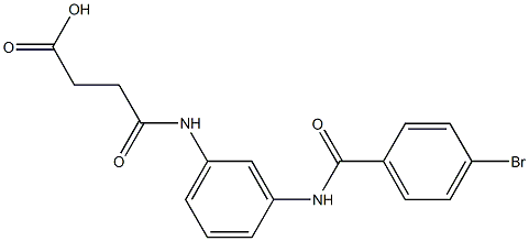 4-{3-[(4-bromobenzoyl)amino]anilino}-4-oxobutanoic acid Struktur