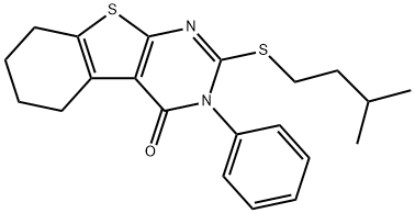 2-(isopentylsulfanyl)-3-phenyl-5,6,7,8-tetrahydro[1]benzothieno[2,3-d]pyrimidin-4(3H)-one|