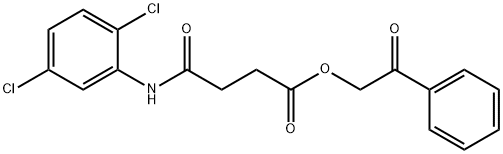 2-oxo-2-phenylethyl 4-(2,5-dichloroanilino)-4-oxobutanoate Structure