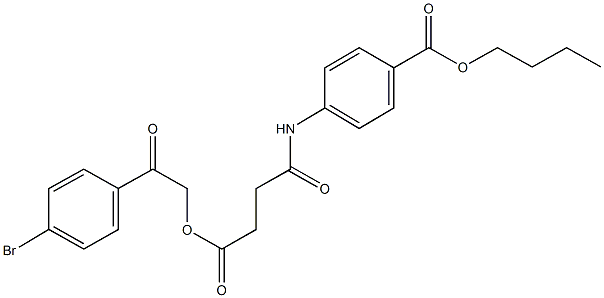 butyl 4-({4-[2-(4-bromophenyl)-2-oxoethoxy]-4-oxobutanoyl}amino)benzoate,351444-85-4,结构式