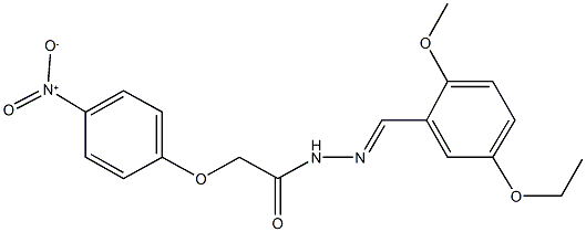 N'-(5-ethoxy-2-methoxybenzylidene)-2-{4-nitrophenoxy}acetohydrazide 化学構造式