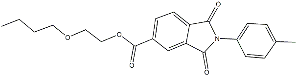 2-butoxyethyl 2-(4-methylphenyl)-1,3-dioxo-5-isoindolinecarboxylate 化学構造式