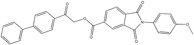 2-[1,1'-biphenyl]-4-yl-2-oxoethyl 2-(4-methoxyphenyl)-1,3-dioxo-5-isoindolinecarboxylate Structure