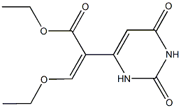 ethyl 2-(2,6-dioxo-1,2,3,6-tetrahydro-4-pyrimidinyl)-3-ethoxyacrylate Structure