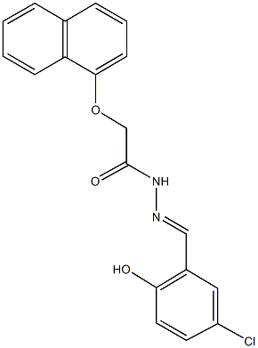N'-(5-chloro-2-hydroxybenzylidene)-2-(1-naphthyloxy)acetohydrazide 结构式