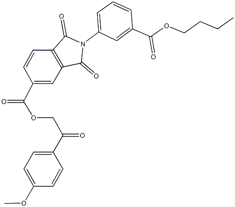 2-(4-methoxyphenyl)-2-oxoethyl 2-[3-(butoxycarbonyl)phenyl]-1,3-dioxo-5-isoindolinecarboxylate Structure