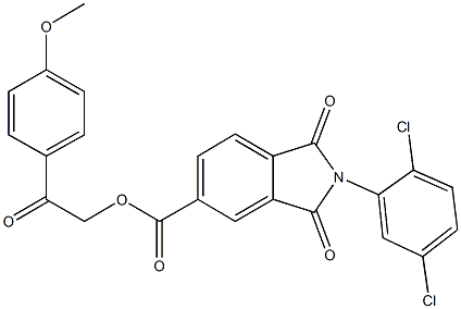 2-(4-methoxyphenyl)-2-oxoethyl 2-(2,5-dichlorophenyl)-1,3-dioxo-5-isoindolinecarboxylate Struktur