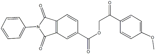 351496-76-9 2-(4-methoxyphenyl)-2-oxoethyl 1,3-dioxo-2-phenyl-5-isoindolinecarboxylate